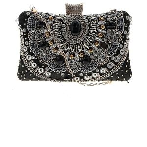 Embellished Black Clutch